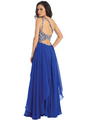 GL1128 Sass and Class Prom Dress - Royal, Back View Thumbnail