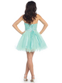 GS1109 Tutu Cute Party Dress - Mint, Back View Thumbnail