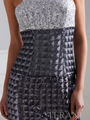 H1208 Silver Multi Sequin Checkered Homecoming Dress By Terani - Silver Multi, Alt View Thumbnail