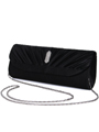 HBG90888 Black Pleated Evening Bag - Black, Alt View Thumbnail