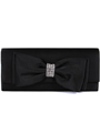 HBG90948 Black Evening Bag with Bow - Black, Front View Thumbnail
