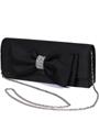 HBG90948 Black Evening Bag with Bow - Black, Alt View Thumbnail