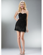 JC1000 Cutesy Little Black Dress - Black, Front View Thumbnail
