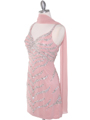 JC311 Dusty Rose Beads and Sequin Embroidery Cocktail Dress - Dusty Rose, Alt View Thumbnail