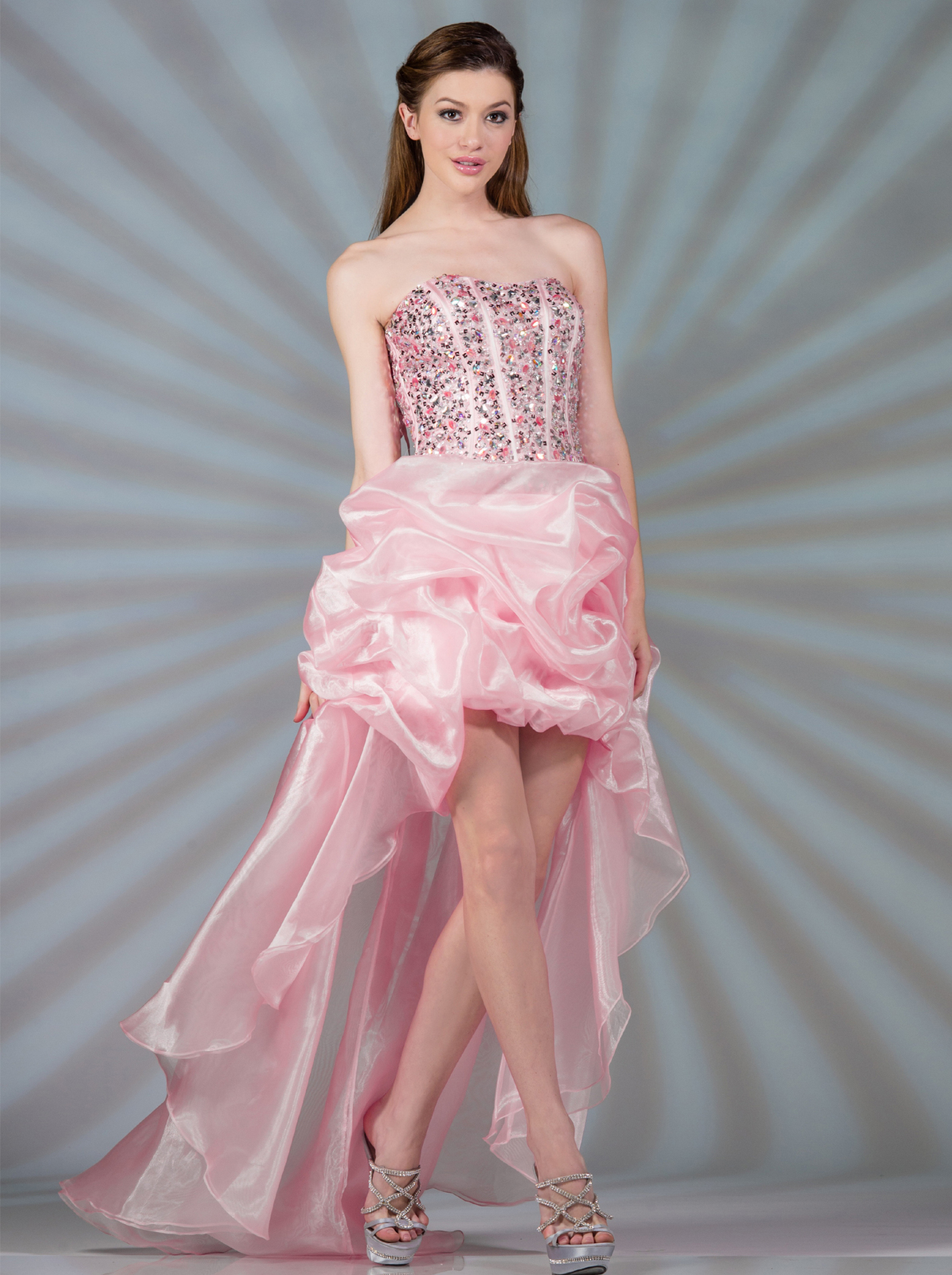 Corset Bustled High Low Prom Dress Sung Boutique L.A.