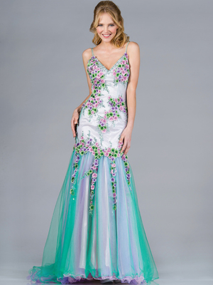 K21111 Green Sexy Splash Special Occasion Dress, Green