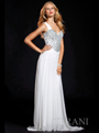 P1504 One Shoulder Sweetheart Prom Dress By Terani - Ivory, Front View Thumbnail