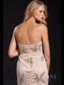 P1517 Strapless Beaded and Jeweled Prom Dress By Terani - Nude, Back View Thumbnail