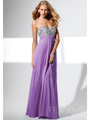 P1528 Sweetheart Long Prom Dress By Terani - Lilac, Front View Thumbnail