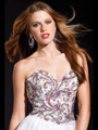P1582 Short Sweetheart Prom Dress By Terani - Ivory, Alt View Thumbnail