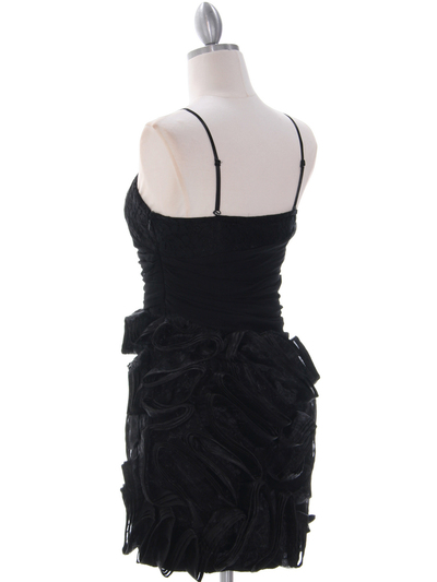 40453 Black Cocktail Dress By Black - Black, Back View Medium