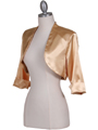 SB1888 Gold Satin Bolero Jacket - Gold, Alt View Thumbnail