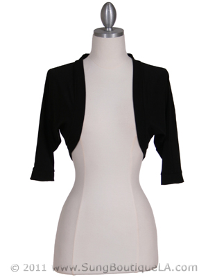 SB1889 Black Bolero Jacket, Black