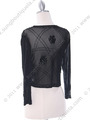 SB1990 Black Beaded Bolero - Black, Back View Thumbnail