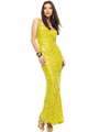 SC47536 One Shoulder Sweetheart Prom Dress by Scala - Yellow, Front View Thumbnail