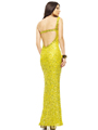 SC47536 One Shoulder Sweetheart Prom Dress by Scala - Yellow, Back View Thumbnail