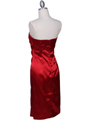 C5077 Red Strapless Cocktail Dress - Red, Back View Thumbnail