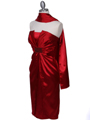 C5077 Red Strapless Cocktail Dress - Red, Alt View Thumbnail