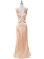 C7123 Gold Evening Dress - Gold, Front View Thumbnail