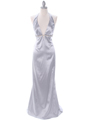 C7123 Silver Evening Dress - Silver, Front View Thumbnail