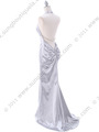 C7123 Silver Evening Dress - Silver, Back View Thumbnail