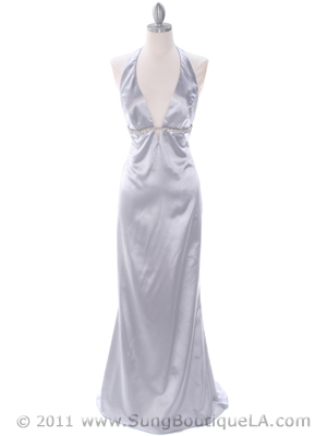 C7123 Silver Evening Dress, Silver