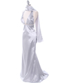 C7123 Silver Evening Dress - Silver, Alt View Thumbnail