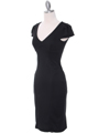 CE8655 Black Mid Length Pencil Dress - Black, Alt View Thumbnail
