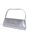 HBG89992 Silver Satin Evening Bag with Rhinestone Crust - Silver, Alt View Thumbnail
