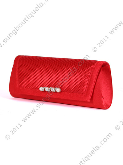 JX7008 Red Satin Evening Bag - Red, Alt View Medium