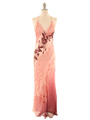 5514 Blush Silk Beaded Dress - Blush, Front View Thumbnail
