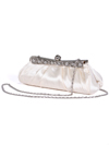 M40001 Ivory Evening Clutch with Rhinestone Frame - Ivory, Alt View Thumbnail
