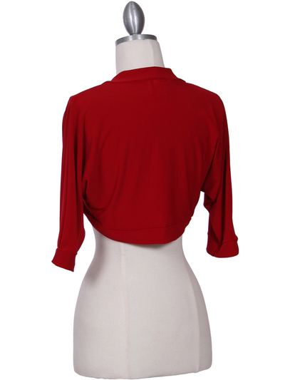 SB1889 Red Bolero Jacket - Red, Back View Medium